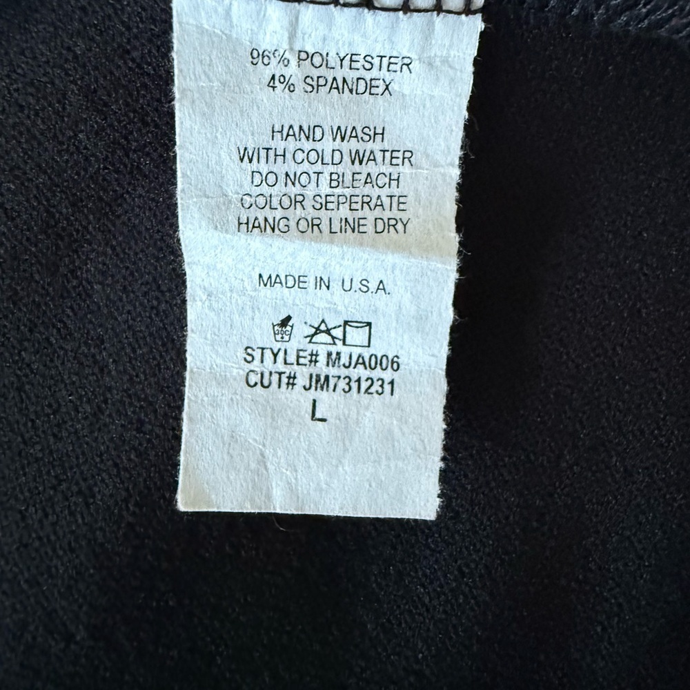 Black Open Front 3/4 Ruched Sleeve Blazer | Size Large - Picture 3 of 3